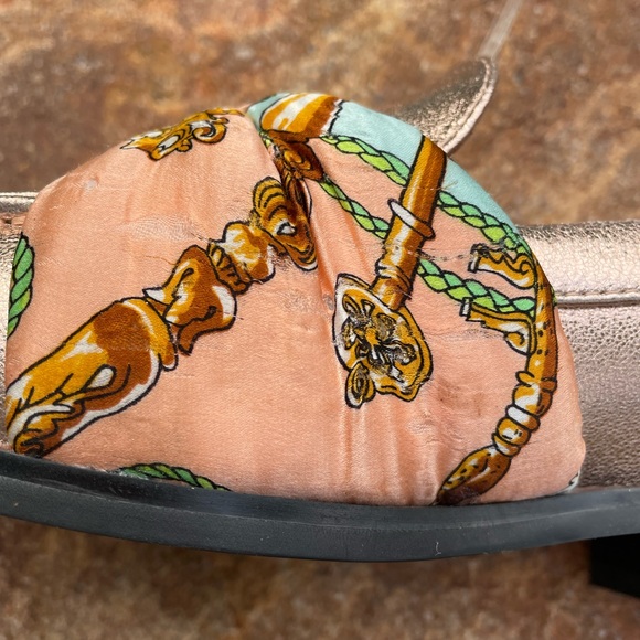 Jeffrey Campbell “Bolero” Rose Gold Scarf Loafers - Picture 11 of 11